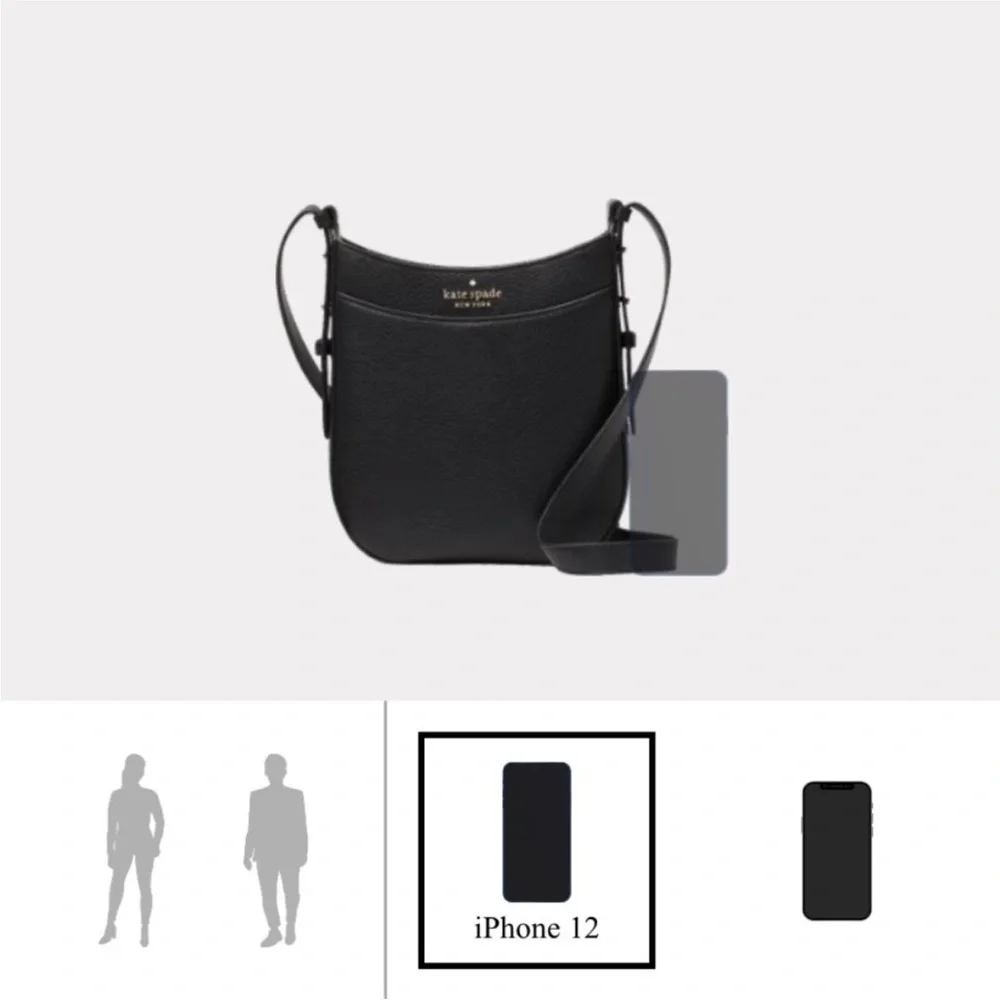 Kate spade NEW YORK North South Leila Crossbody crossbody bag black leather - Picture 9 of 10